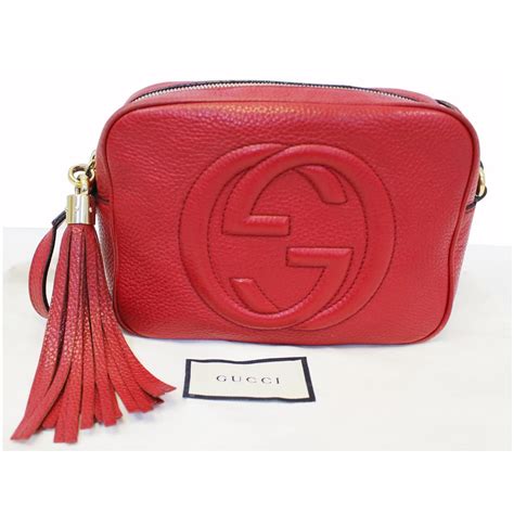 gucci soho disco bag red.